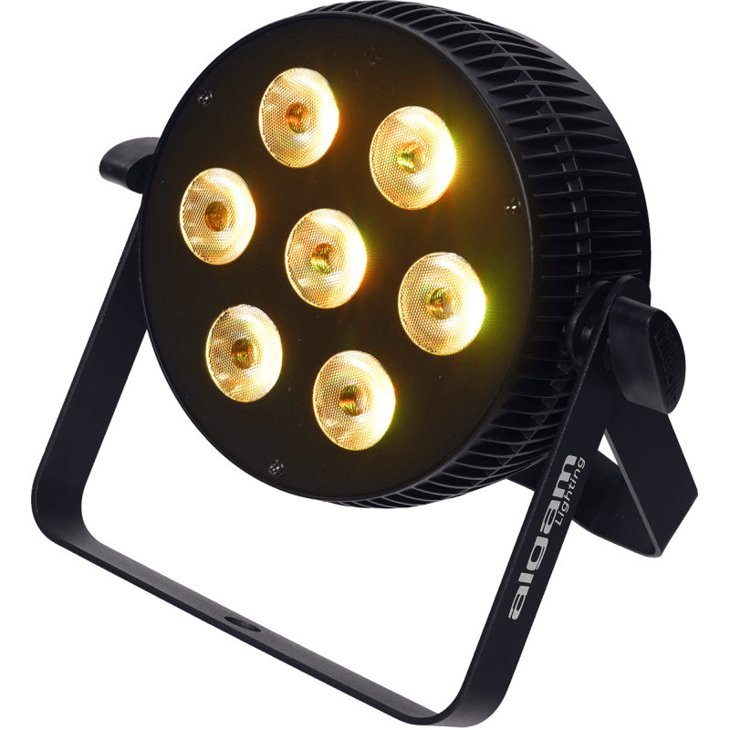 ALGAM LIGHTING SLIMPAR-710-HEX projecteur à led 7x10w 6-en-1 rgbwau slim