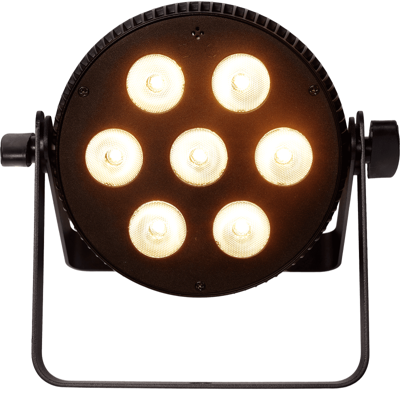 ALGAM LIGHTING SLIMPAR-710-HEX projecteur à led 7x10w 6-en-1 rgbwau slim