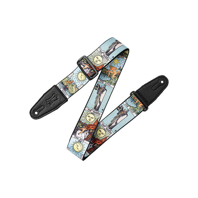 LEVY'S MP2CVY-002 Clairvoyant Series 5cm polyester embout cuir avec motifs Tarot color