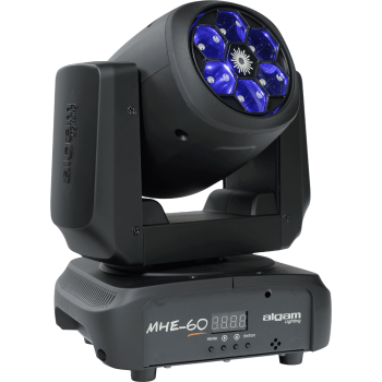 ALGAM LIGHTING MHE60 lyre wash led 6 x 15w rgbw + laser vert 200mw