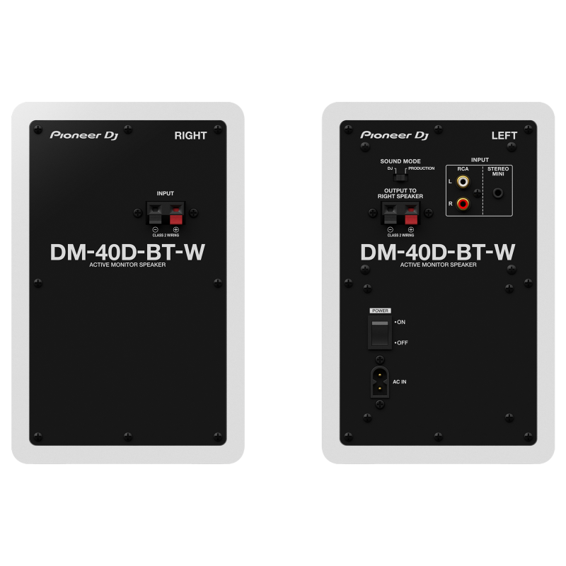 PIONEER DJ DM-40D-BT-W 4" Enceintes monitoring bluethooth la paire