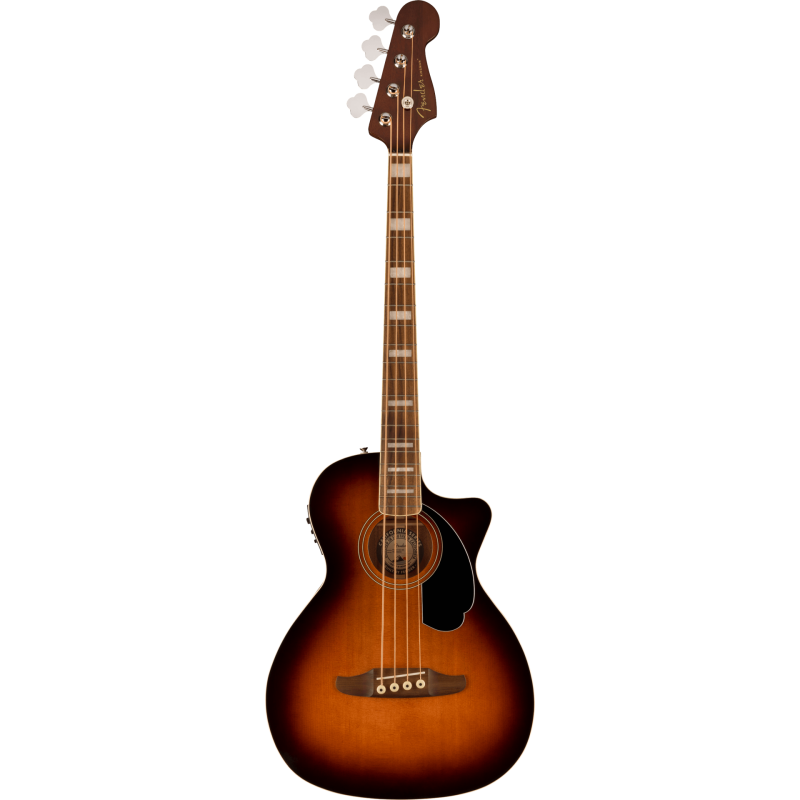 FENDER Kingman Bass touche Noyer plaque noire Shaded Edge Burst