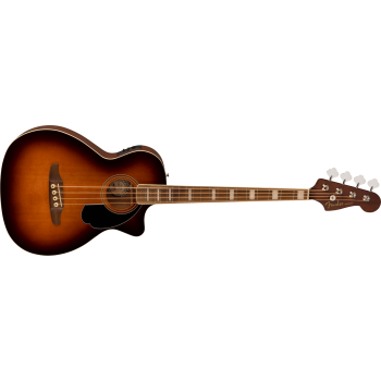 FENDER Kingman Bass touche Noyer plaque noire Shaded Edge Burst
