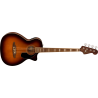 FENDER Kingman Bass touche Noyer plaque noire Shaded Edge Burst