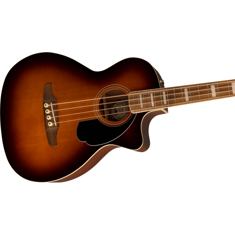 FENDER Kingman Bass touche Noyer plaque noire Shaded Edge Burst