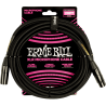 ERNIE BALL 6392 câbles microphone gaine tissée xlr mâle/xlr fem 6m noir