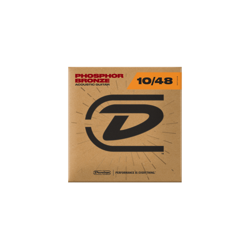 Cordes pour guitare Folk : Dunlop phosphore Bronze tirant 10/48