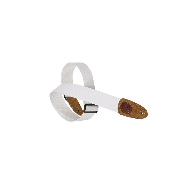 LEVY'S MSSC8-WHT 5 cm coton avec logo Levy's en cuir White
