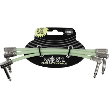 ERNIE BALL 6475 câble de patch flex 15cm - pack de 3 phosphorescent