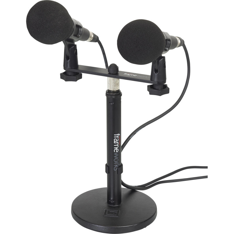 GATOR FRAMEWORKS GFWMIC1TO2 barre de montage de microphone stéréo 1-to-2