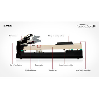 KAWAI CA 701EP Finition Noir Laque