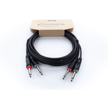 CORDIAL EU6PP câble audio double jacks mono 6 m
