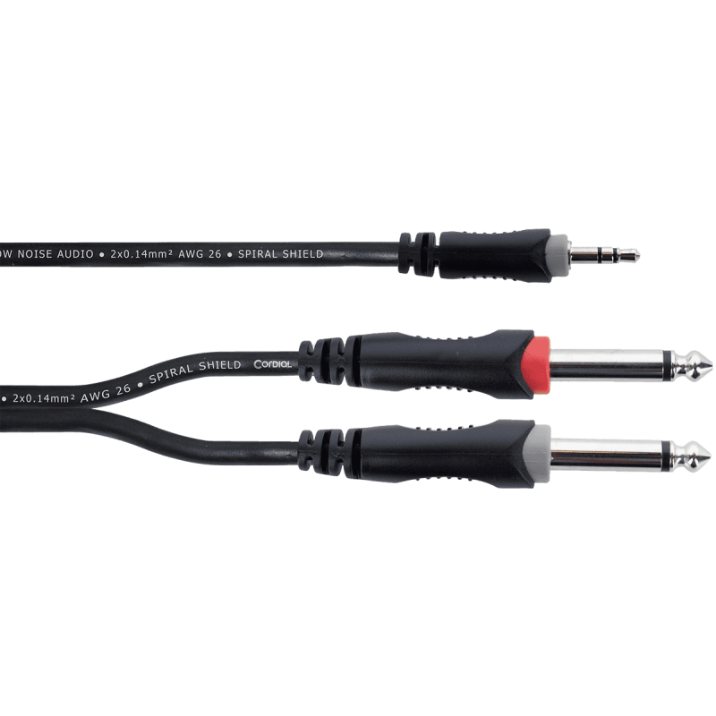 CORDIAL EY1.5WPP câble y bretelle mini-jack stéréo / 2 jacks mono 1,5 m
