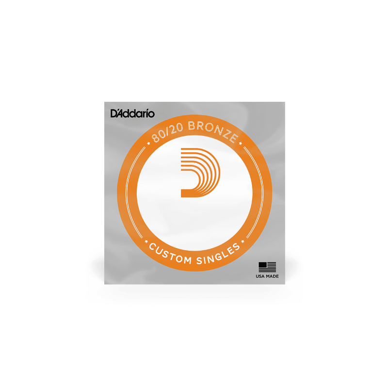 D'ADDARIO BW056 D'Addario Corde seule avec filet de bronze pour guitare acoustique D'Addario BW056, .056