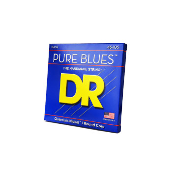 DR STRINGS PB-45 PURE BLUES Medium 45-105 Quantum Nickel Bass Strings