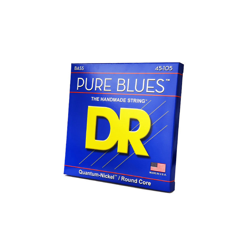 DR STRINGS PB-45 PURE BLUES Medium 45-105 Quantum Nickel Bass Strings