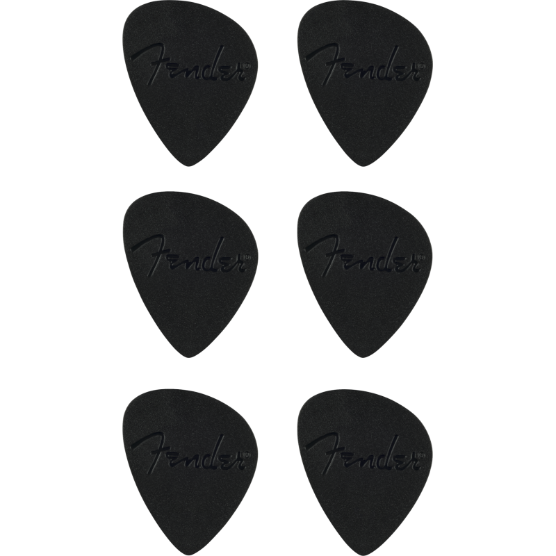 FENDER Offset Polycarbonate Picks Black 6