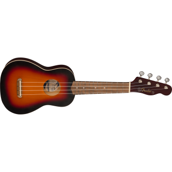 FENDER Venice Soprano Uke touche Noyer 2-Color Sunburst