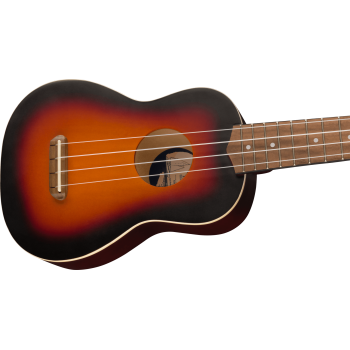 FENDER Venice Soprano Uke touche Noyer 2-Color Sunburst