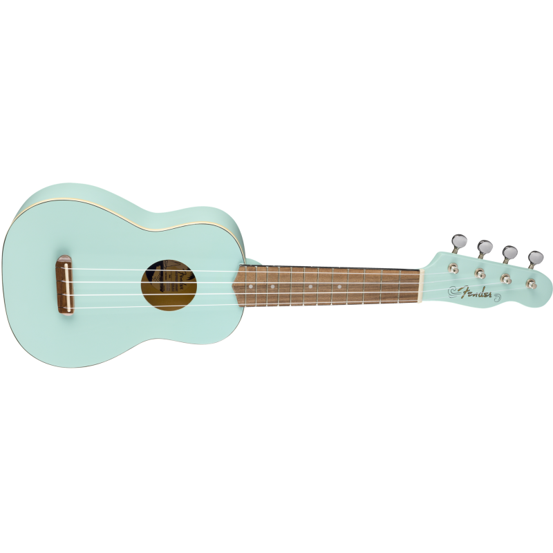 FENDER Venice Soprano Uke touche Noyer Daphne Blue