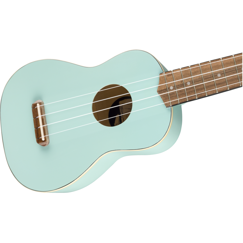 FENDER Venice Soprano Uke touche Noyer Daphne Blue