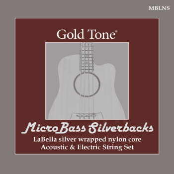 GOLD TONE MBLNS cordes labella 'silverback' en nylon filage en cuivre plaqué argent pour micro basse
