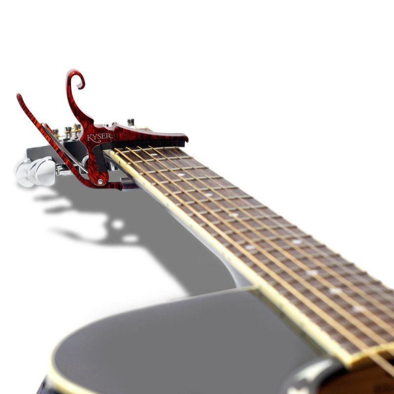KYSER Capodastre Capodastre Quick-Change pour guitare acoustique couleur bois de rose