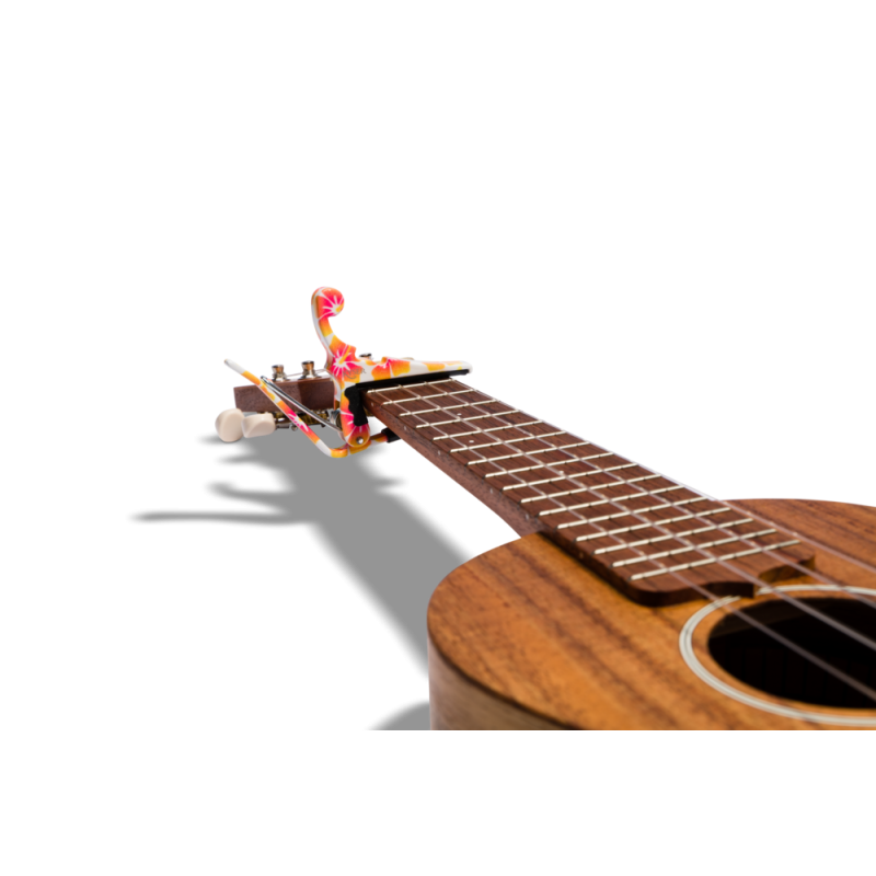 KYSER Capodastre Quick-Change pour mandoline, banjo, ukulele Ukulele Pastel Hibiscus