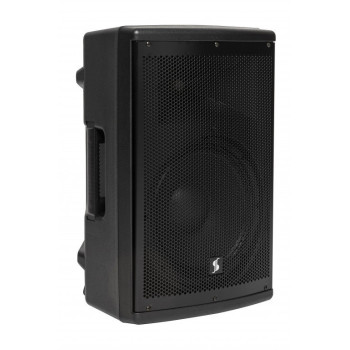 STAGG AS12B Enceinte active 2 voies 12" sur batterie, classe AB, Bluetooth stereo TWS, 2 micros UHF, 150 watts