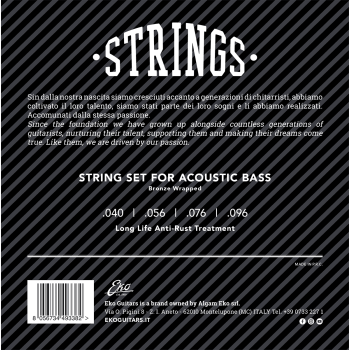 EKO ABB4096M cordes basse acoustique bronze 40-96 medium