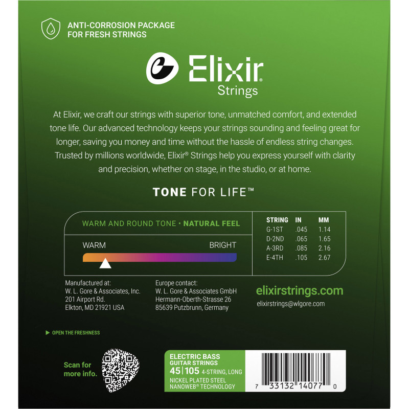ELIXIR 14077 bass nanoweb m 45-105