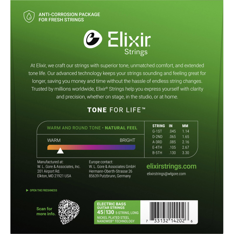 ELIXIR 14202 bass 5c nanoweb l 45-130