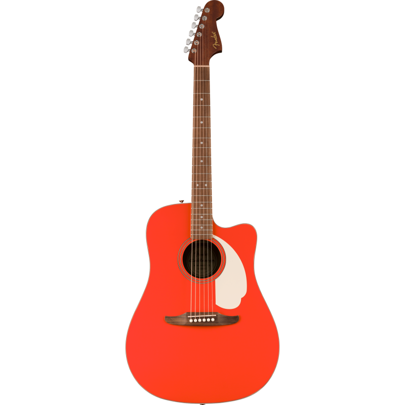 FENDER California Standard Redondo CE Spruce Top Ivory Pickguard Fiesta Red