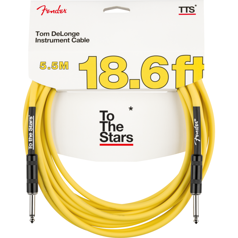 FENDER Tom DeLonge 18.6' To The Stars Instrument Cable Graffiti Yellow