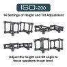 ISOACOUSTICS ISO200 lot de 2 supports d'enceintes grand format