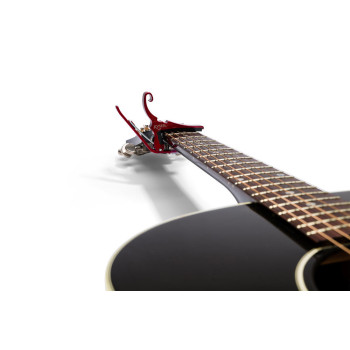 KYSER Capodastre Capodastre Quick-Change pour guitare acoustique Rouge rubis