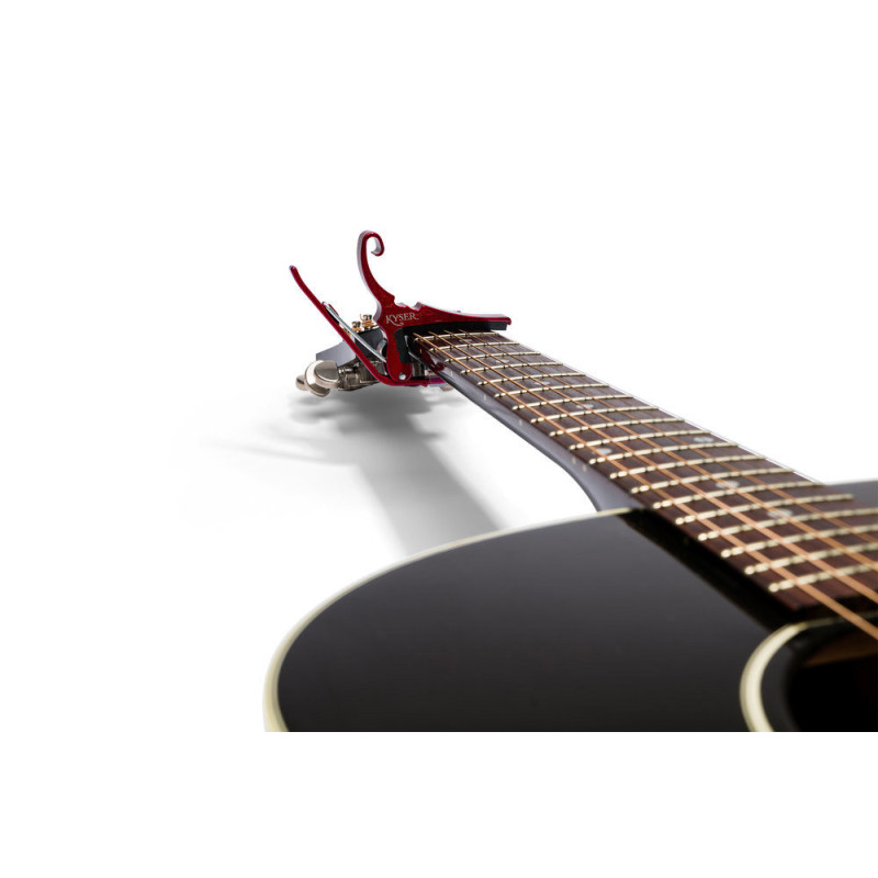 KYSER Capodastre Capodastre Quick-Change pour guitare acoustique Rouge rubis