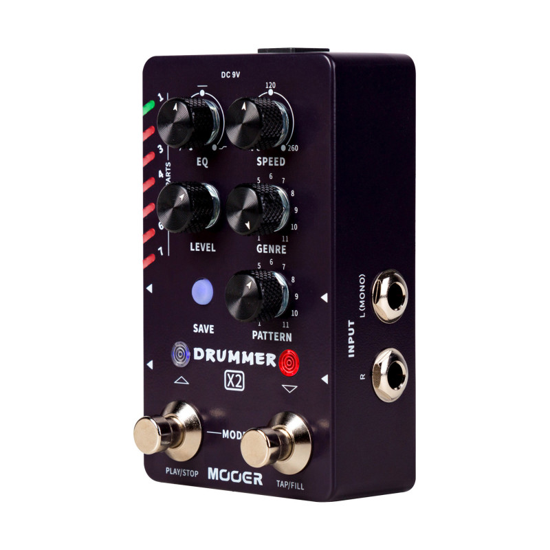 MOOER DRUMMERX2 pedale mooer drummer x2 noir