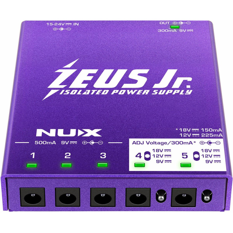 NUX ZEUS-JUNIOR boitier d'alimentations isolées 6 sorties dc