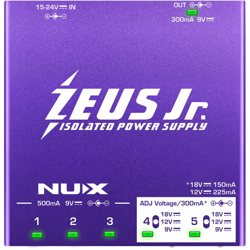NUX ZEUS-JUNIOR boitier d'alimentations isolées 6 sorties dc