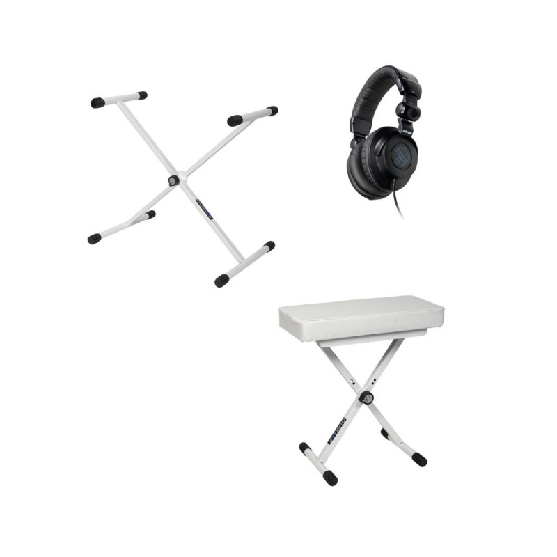 QUIKLOK KEYBUNDLE1-WH bundle blanc - stand clavier siège et casque
