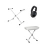 QUIKLOK KEYBUNDLE1-WH bundle blanc - stand clavier siège et casque