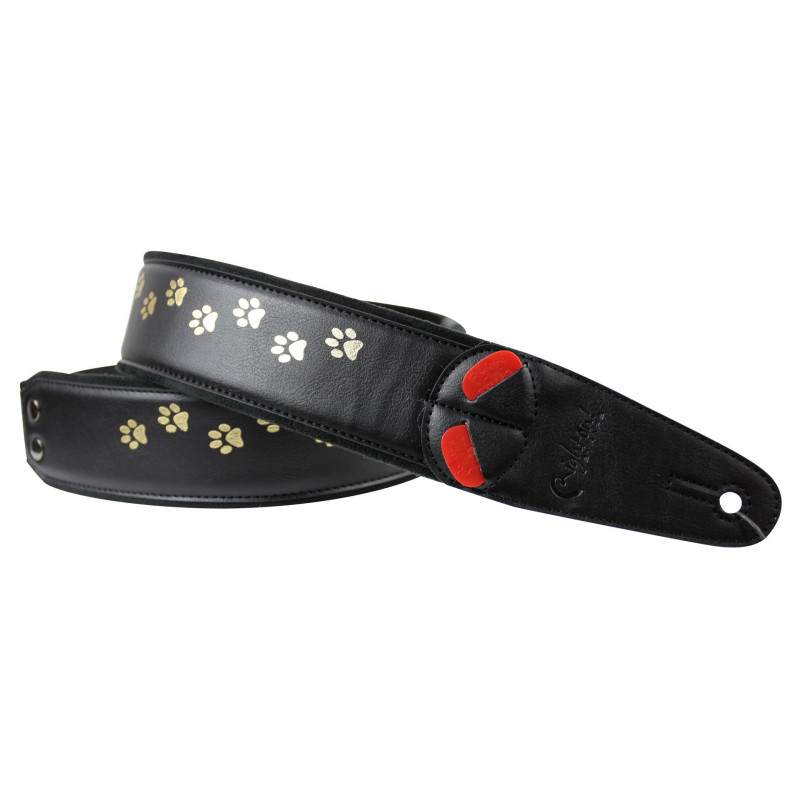 RIGHTON STRAPS CAT-BK-GOLD courroie vegan righton cat noir dore