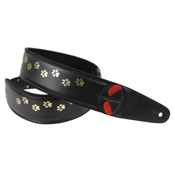 RIGHTON STRAPS CAT-BK-GOLD courroie vegan righton cat noir dore