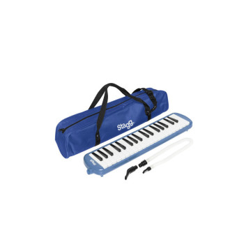 STAGG MELOSTA37 BL mélodica bleu en plastique 37 touches housse noire