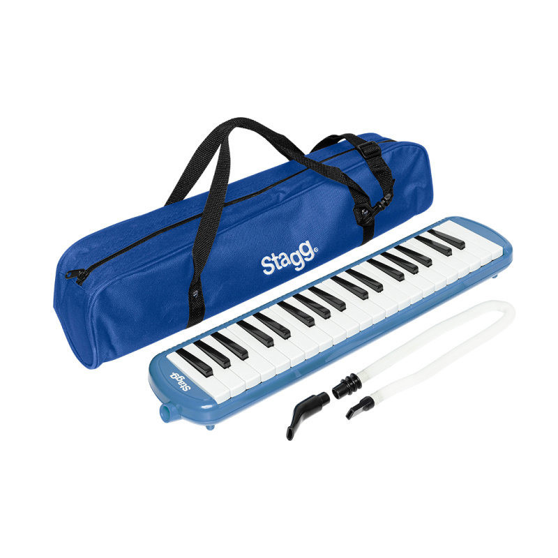 STAGG MELOSTA37 BL mélodica bleu en plastique 37 touches housse noire