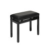 STAGG PB36 BKP SBK banquette de piano noir brillant avec pelote en skai noir