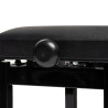 STAGG PB36 BKP SBK banquette de piano noir brillant avec pelote en skai noir