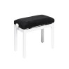 STAGG PB36 WHM VBK banquette de piano blanc mat avec pelote en velours noir