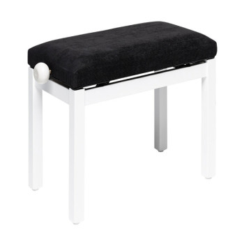 STAGG PB36 WHM VBK banquette de piano blanc mat avec pelote en velours noir